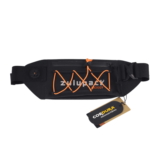 Black waterproof waist pouch