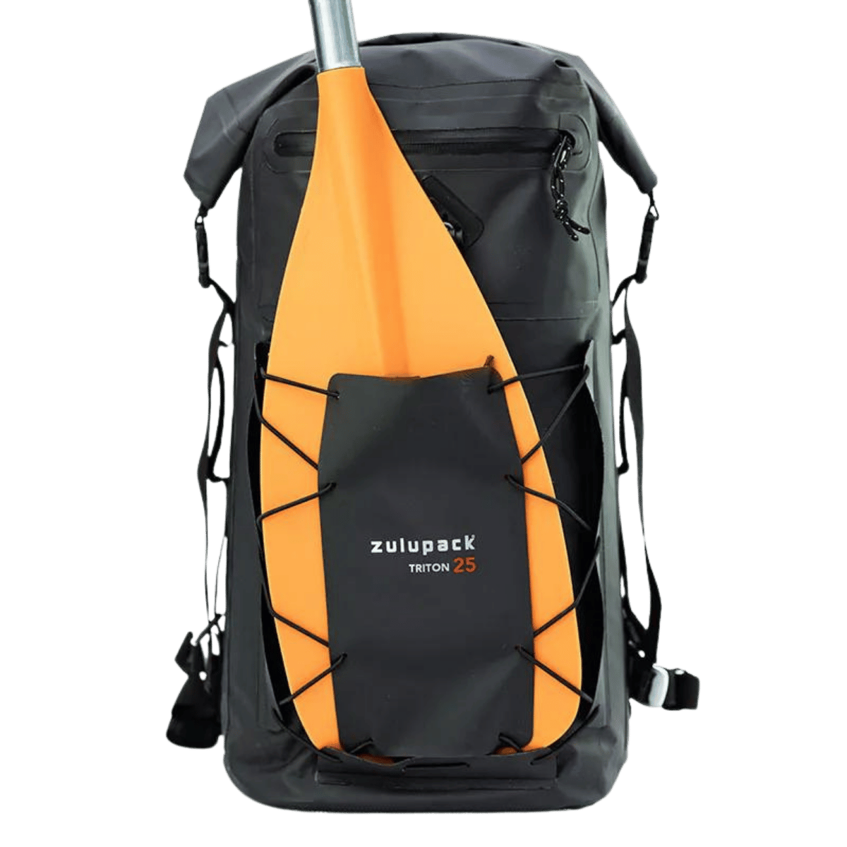 Black PVC Triton25 waterproof backpack with Paddle