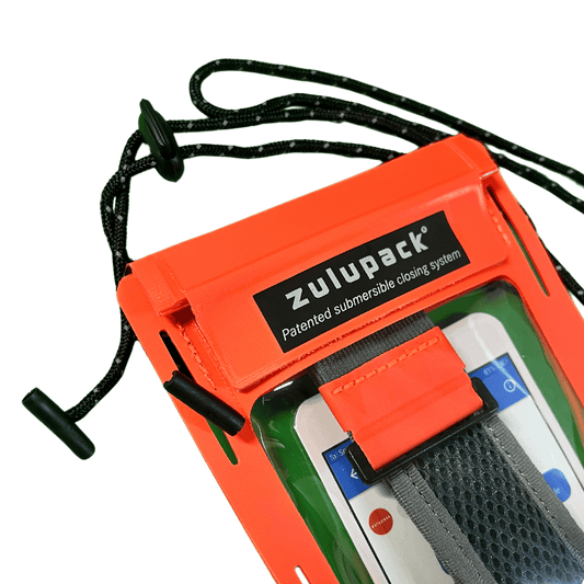 phone pocket orange lanyard